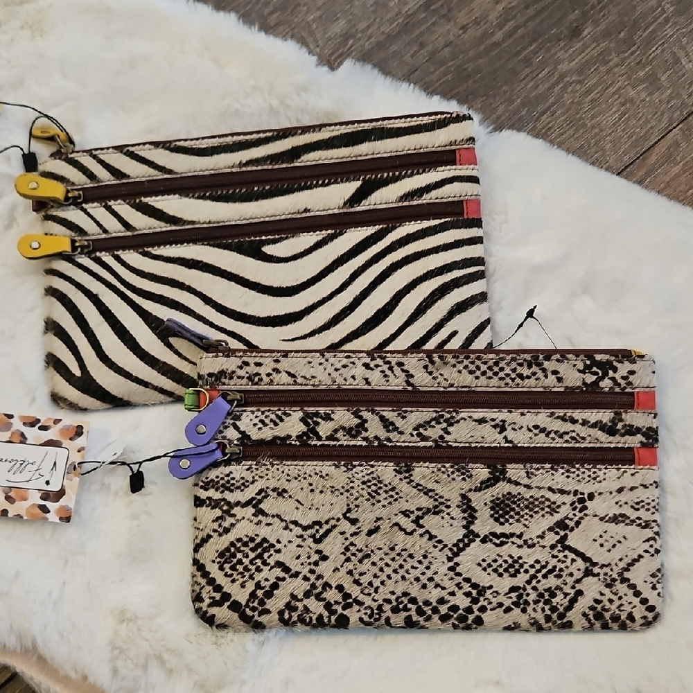 Animal Print Zipper Pouches